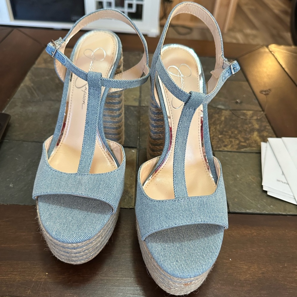 Jessica Simpson Denim Platforms